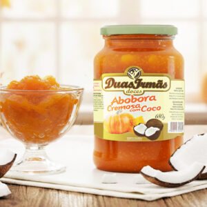 Doce de Abóbora Cremosa Com Coco 650g - Duas Irmãs