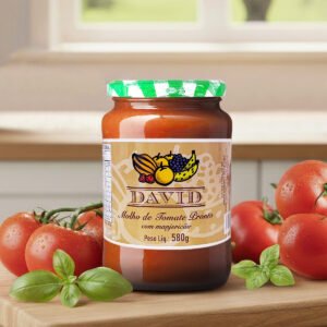 Molho de Tomate Pronto com Manjericão 580g - Doces David